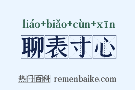聊表寸心是什么意思的图片